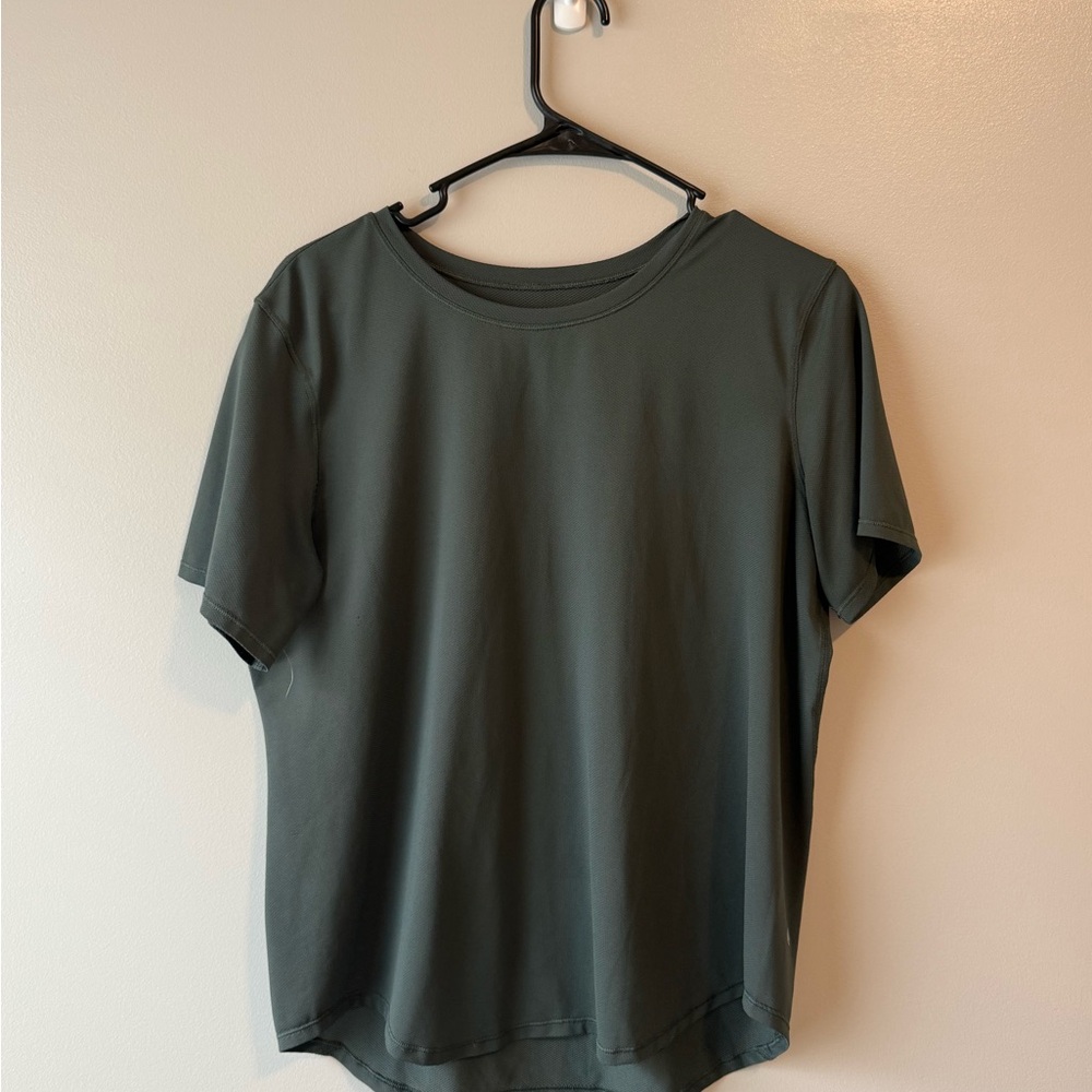 lululemon High Neck Running and Training T-Shirt in Smoked Spruce